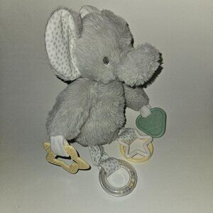Dreamgro Activity Buddy Gray Elephant Plush Teether Lovey Baby Toy Sensory